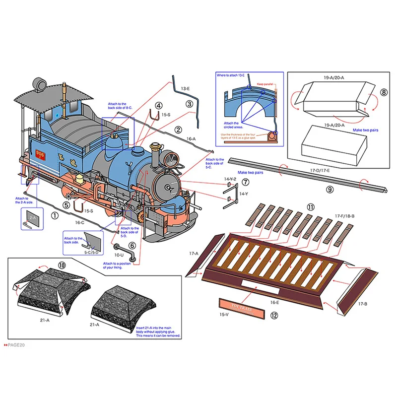 Klassischer Zug, Dampflokomoti – Art Craft Cardboard Bewertung und Preis