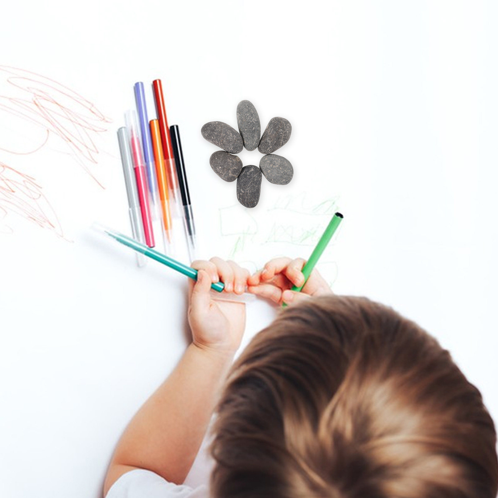 6 Stück Natursteine mit glatte – Art And Craft For Nursery Bewertung und Preis